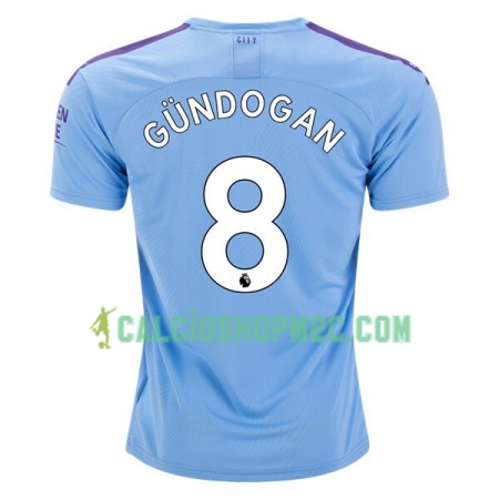 Manchester City Gundogan 8 Maglia Prima 2019/2020 Manica Corta 